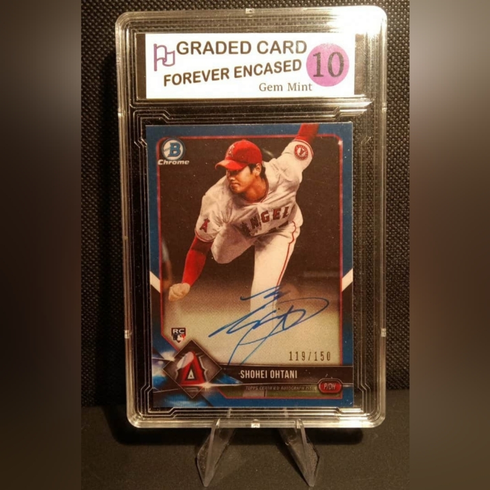 Atomic Blue Refractor SHOHEI OHTANI RC 2018 Bowman Chrome Facsimile Auto